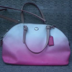 Coach Peyton Pomograntate Ombre Dome Satchel